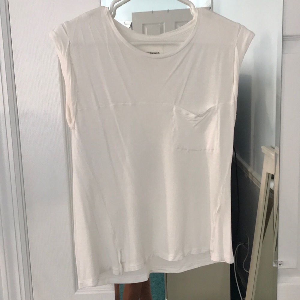 Paper Denim & Cloth White T-Shirt w/ Pocket
